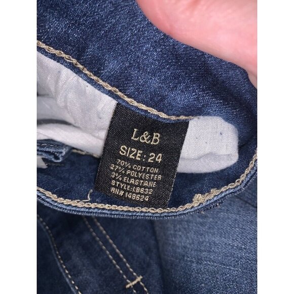 L&B Lucky & Blessed Patchwork Straight Leg Medium Wash Denim Blue Jeans Size 3X - Picture 8 of 10